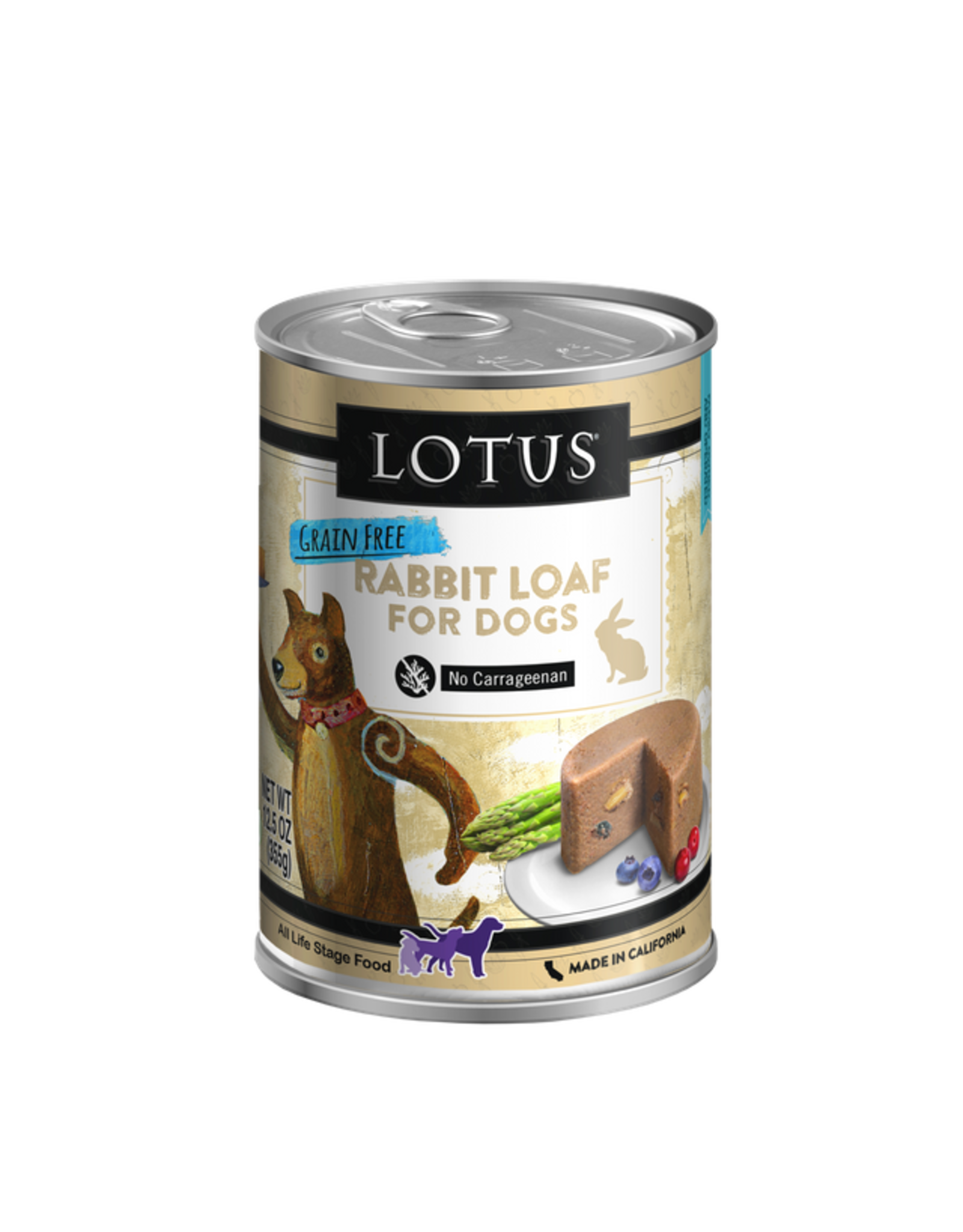 Lotus Pet Food Lotus Dog Rabbit Loaf 12.5oz