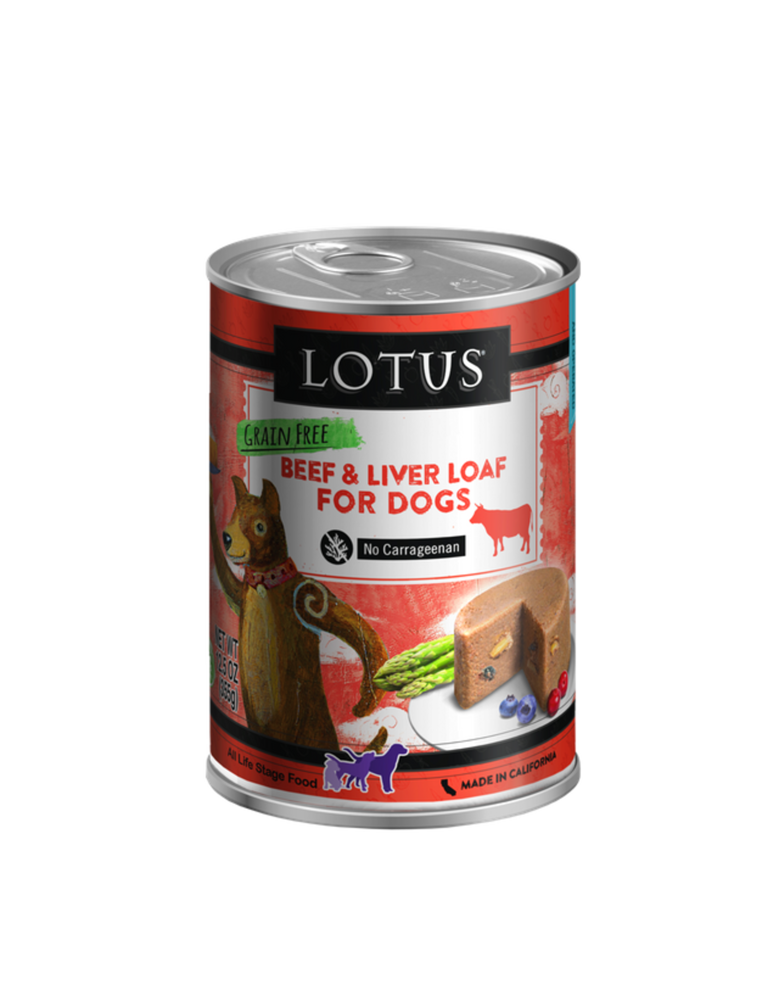 Lotus Pet Food Lotus Dog Beef Loaf 12.5oz