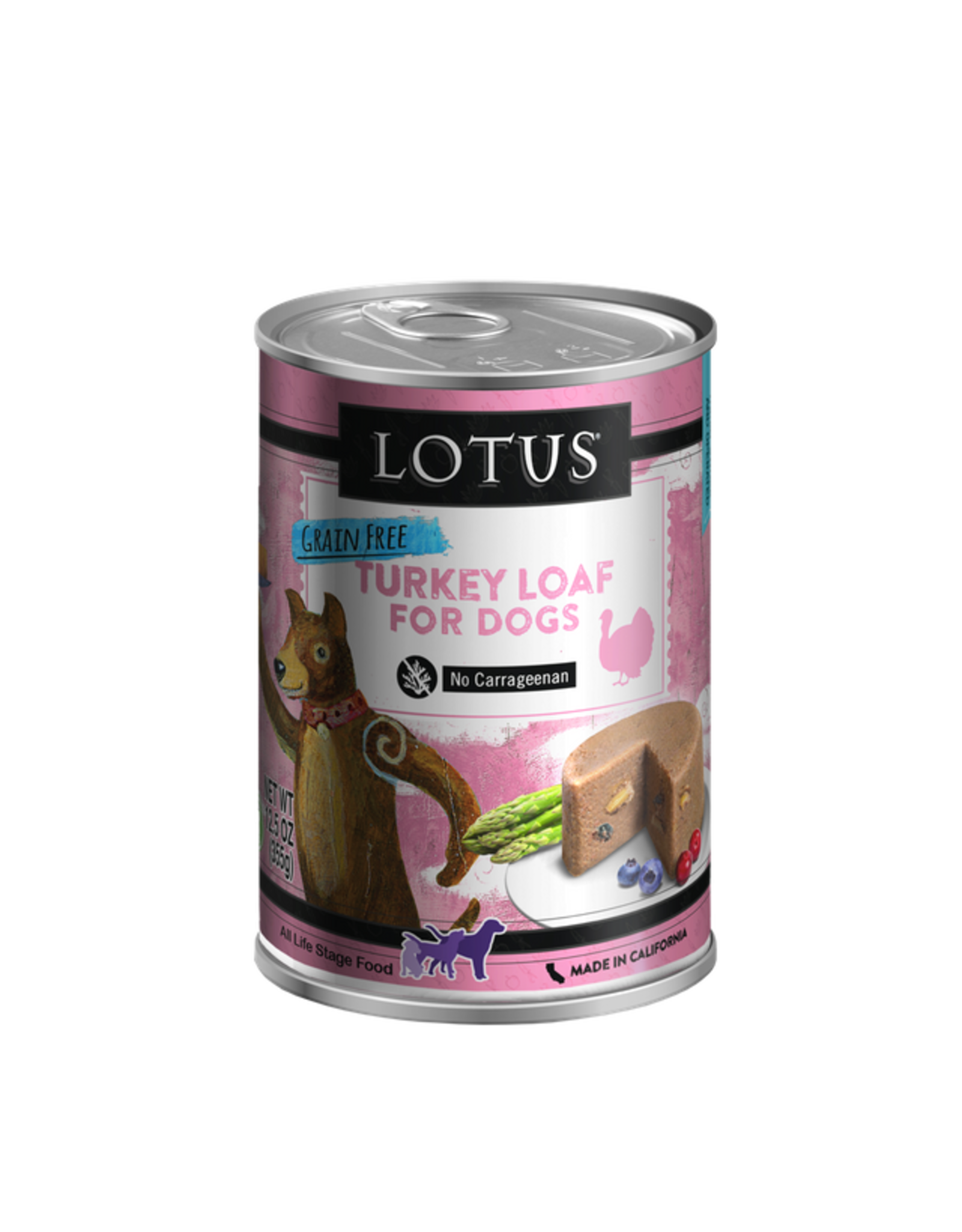 Lotus Pet Food Lotus Dog Turkey Loaf 12.5oz