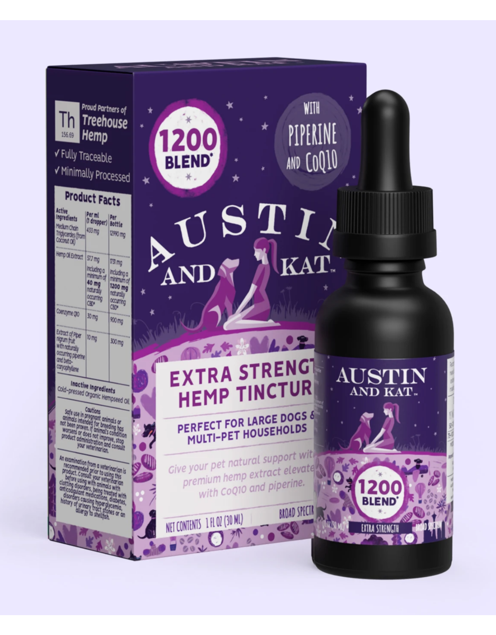 Austin and Kat Austin and Kat Extra Strength Hemp Tincture 1oz