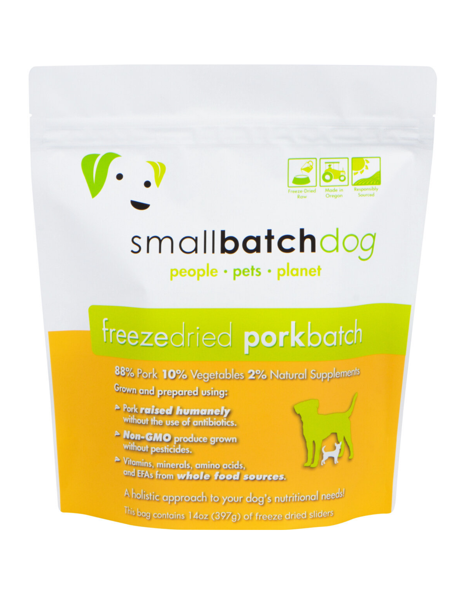 SmallBatch Pets Small Batch Pets Dog Freeze Dried Pork Sliders 14oz