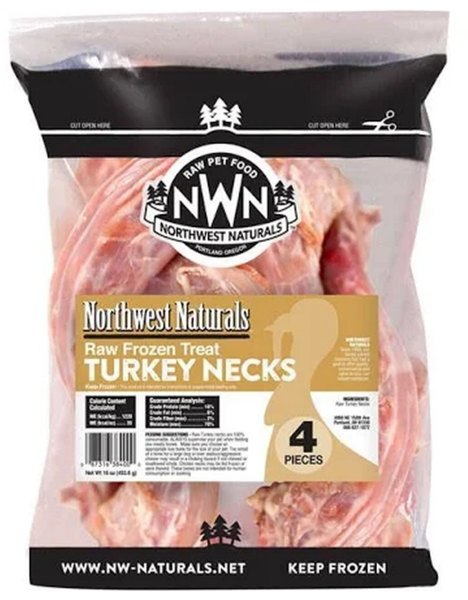 Northwest Naturals Northwest Naturals Raw Turkey Necks 4pc