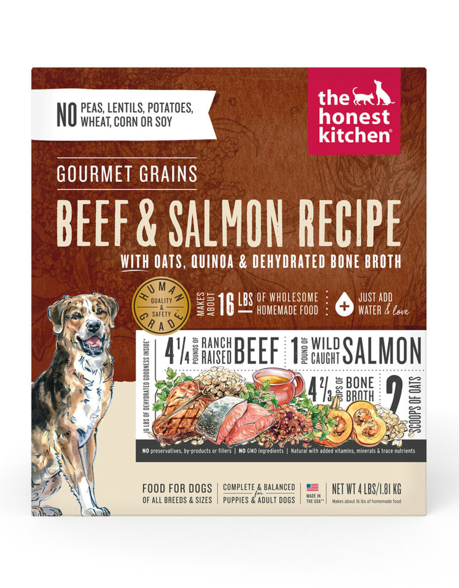 The Honest Kitchen The Honest Kitchen Dog Gourmet Grains Beef and Salmon 10lb