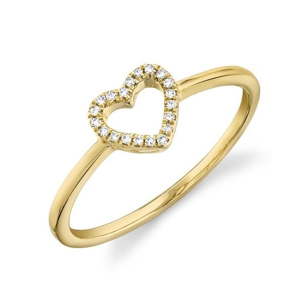 SHY CREATION INC 14K Yellow Gold 0.04ct Diamond Heart Ring
