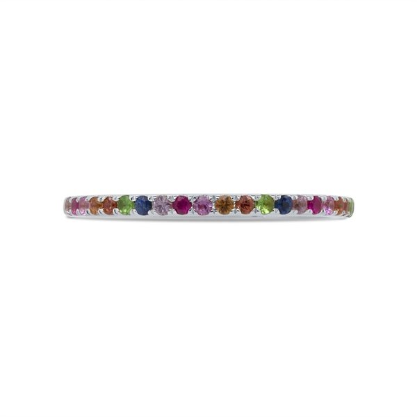 SHY CREATION INC 0.28ct 14k White Gold Multi-Sapphire Band