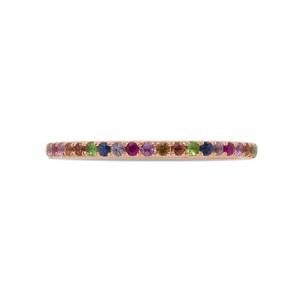 SHY CREATION INC 0.28ct 14k Rose Gold Multi-Sapphire Band