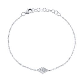 SHY CREATION INC 0.06ct 14k White Gold Diamond Pave Diamond Bracelet