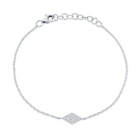 SHY CREATION INC 0.06ct 14k White Gold Diamond Pave Diamond Bracelet