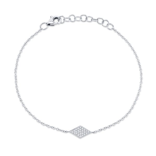 SHY CREATION INC 0.06ct 14k White Gold Diamond Pave Diamond Bracelet