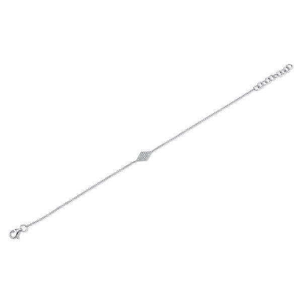 SHY CREATION INC 0.06ct 14k White Gold Diamond Pave Diamond Bracelet