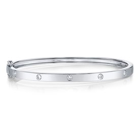 SHY CREATION INC 0.38ct 14k White Gold Diamond Bangle
