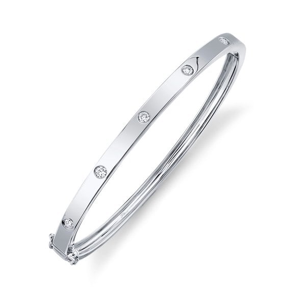 SHY CREATION INC 0.38ct 14k White Gold Diamond Bangle