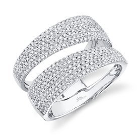 SHY CREATION INC 0.81ct 14k White Gold Diamond Pave Lady's Ring