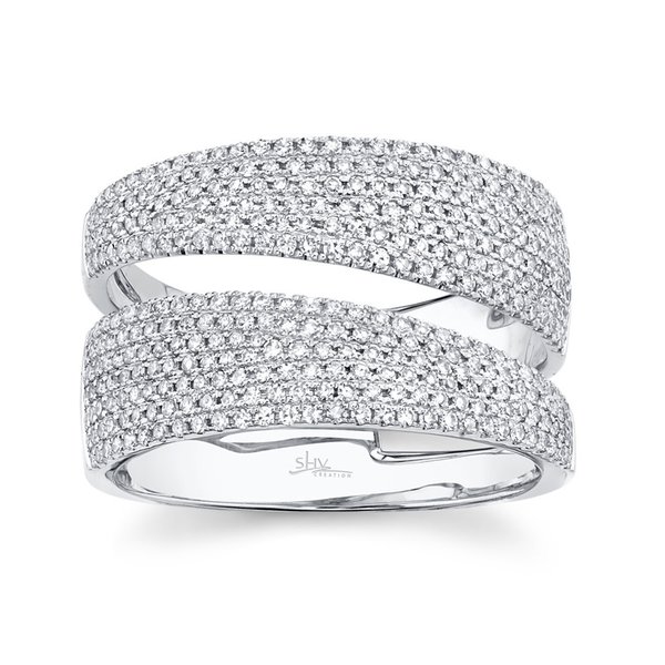 SHY CREATION INC 0.81ct 14k White Gold Diamond Pave Lady's Ring