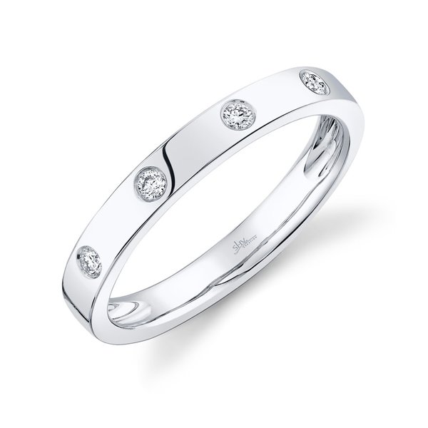 SHY CREATION INC 14K White Gold 0.07ct Diamond Lady's Band
