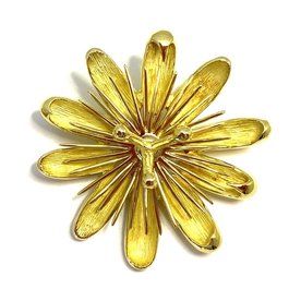 BERMUDA COLLECTION 18kt Yellow Gold Small Passion Flower Pin/ Pendant