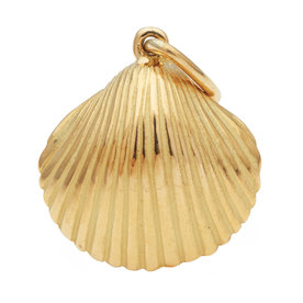 BERMUDA COLLECTION 18kt Yellow Gold Small Scallop Pendant