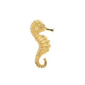 BERMUDA COLLECTION 18kt Yellow Gold .01 Diamond Sea Horse Pendant