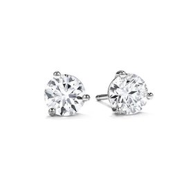 .50ct Hearts On Fire 18kt White Gold Diamond Stud Earrings