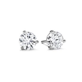 HEARTS ON FIRE LLC .50ct Hearts On Fire 18kt White Gold Diamond Stud Earrings
