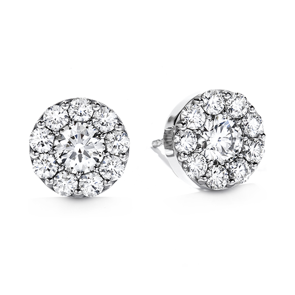 HEARTS ON FIRE LLC 18K White Gold Fulfillment 2.98ct Diamond Stud Earrings