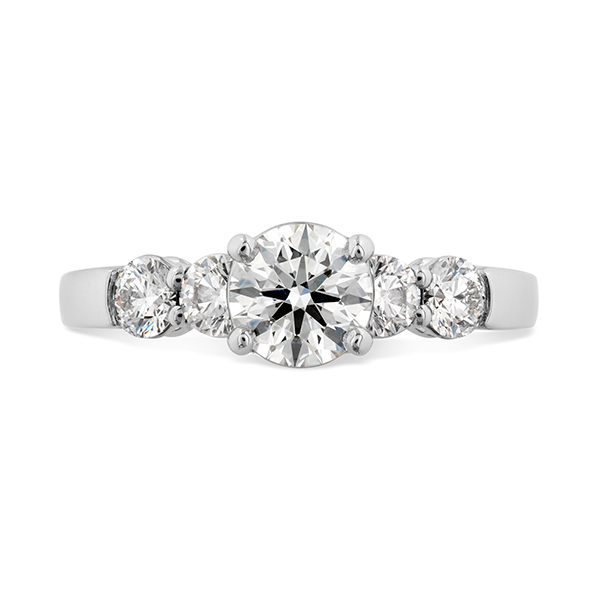 HEARTS ON FIRE LLC 18kw Multiplicity Love 5 Stone .59ct Diamond Ring