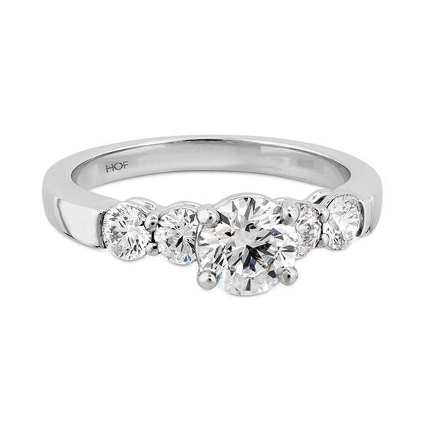 18kw Multiplicity Love 5 Stone .59ct Diamond Ring