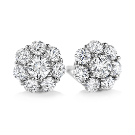 HEARTS ON FIRE LLC .43ct Hearts On Fire 18kt White Gold Beloved Stud Earrings