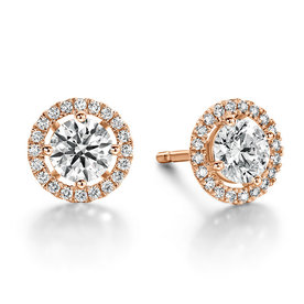 HEARTS ON FIRE LLC 1.20ctct Hearts On Fire 18kt Yellow Gold Joy Stud Earrings