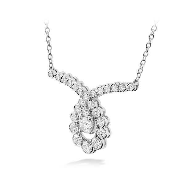 .77ct Hearts On Fire 18kt White Gold Aerial Regal Scroll Drop Diamond Pendant
