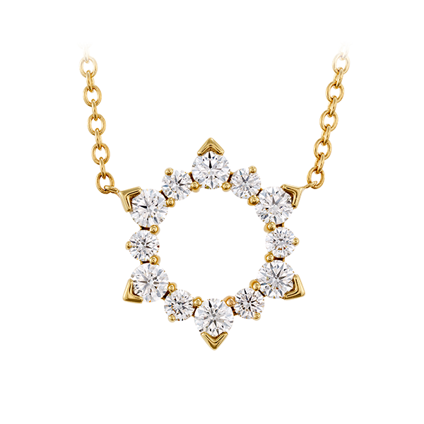 HEARTS ON FIRE LLC .53ct Hearts On Fire 18kt Yellow Gold Aerial Eclipse Diamond Pendant