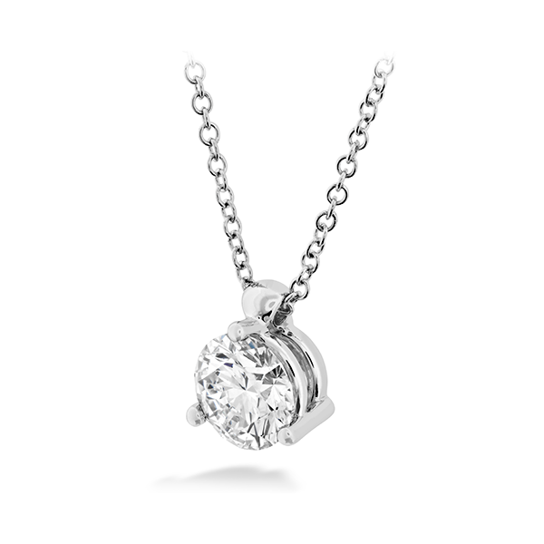 HEARTS ON FIRE LLC .51ct Hearts On Fire 18kt White Gold Classic Three Prong Solitaire Diamond Pendant