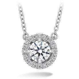 HEARTS ON FIRE LLC .16ct Hearts On Fire 18kt White Gold Joy Halo Diamond Pendant