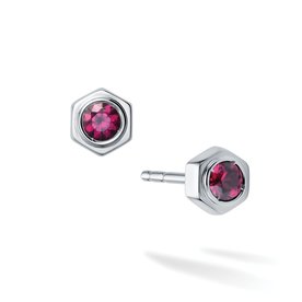 Birks Bee Chic ® Rhodolite and Silver Stud Earring