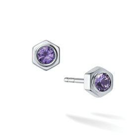 Birks Bee Chic ® Amethyst & Silver Stud Earrings