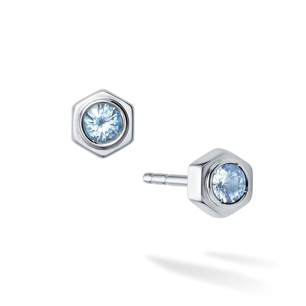 Birks Bee Chic ® Aquamarine and Silver Stud Earrings