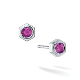 Birks Bee Chic ® Ruby and Silver Stud Earrings