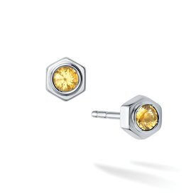 Birks Bee Chic ® Citrine and Silver Stud Earrings