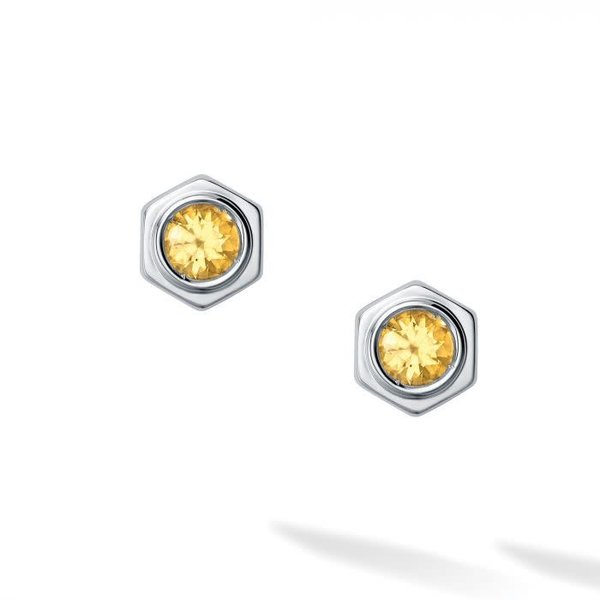 Birks Bee Chic ® Citrine and Silver Stud Earrings