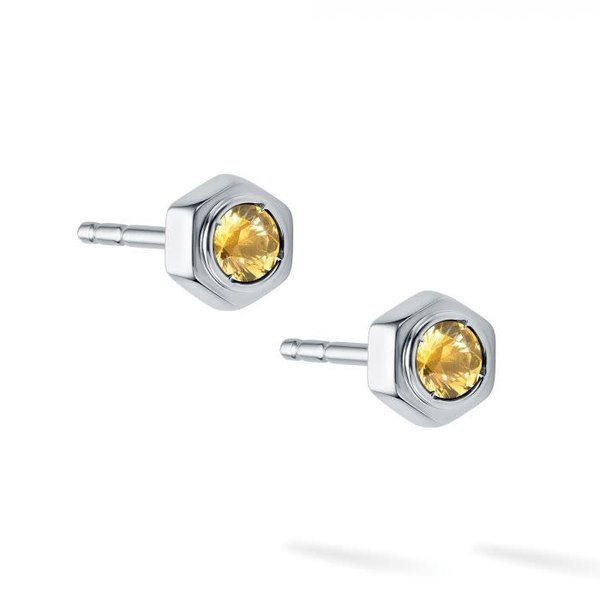 Birks Bee Chic ® Citrine and Silver Stud Earrings