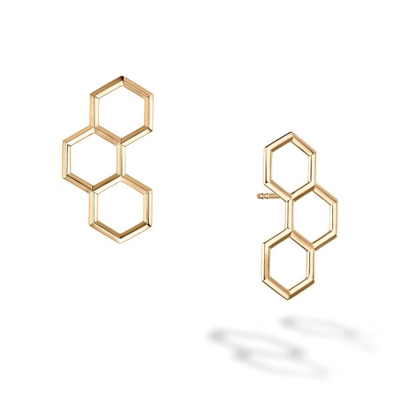 Birks Bee Chic ® Yellow Gold Hexagons Drop Earrings