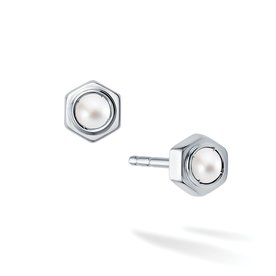 Birks Bee Chic ® Pearl and Silver Stud Earrings