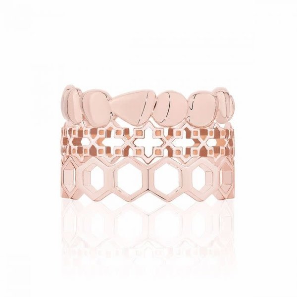 Birks Iconic ® Stackable 18kt Rose Gold Bee Chic Ring