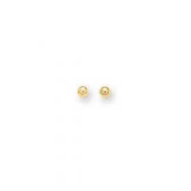 14Kt Yellow Gold 4mm Shiny Ball Stud Earring