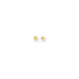 14Kt Yellow Gold 4mm Shiny Ball Stud Earring