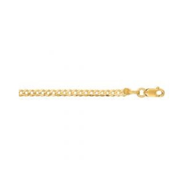14K Yellow Gold 2.6mm Comfort Curb Chain 16 inch
