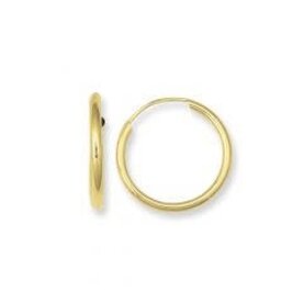14K Yellow Gold Endless Hoop Earring