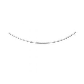 14kt White Gold 2mm Omega Necklet 18"