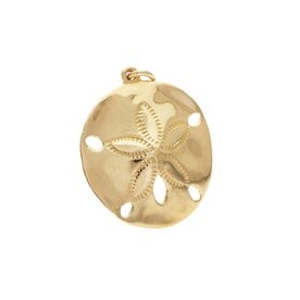 BERMUDA COLLECTION 18kt Yellow Gold Sand Dollar Pendant Large