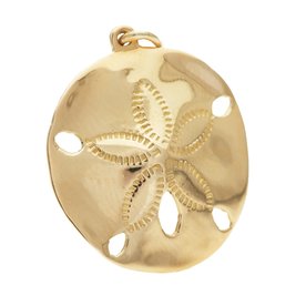 BERMUDA COLLECTION 18kt Yellow Gold Sand Dollar Pendant Small